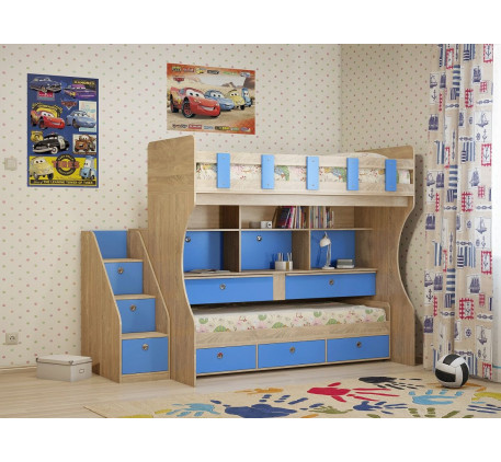 Двухъярусная кровать для детей Милана-10, спальные места 190х80 см